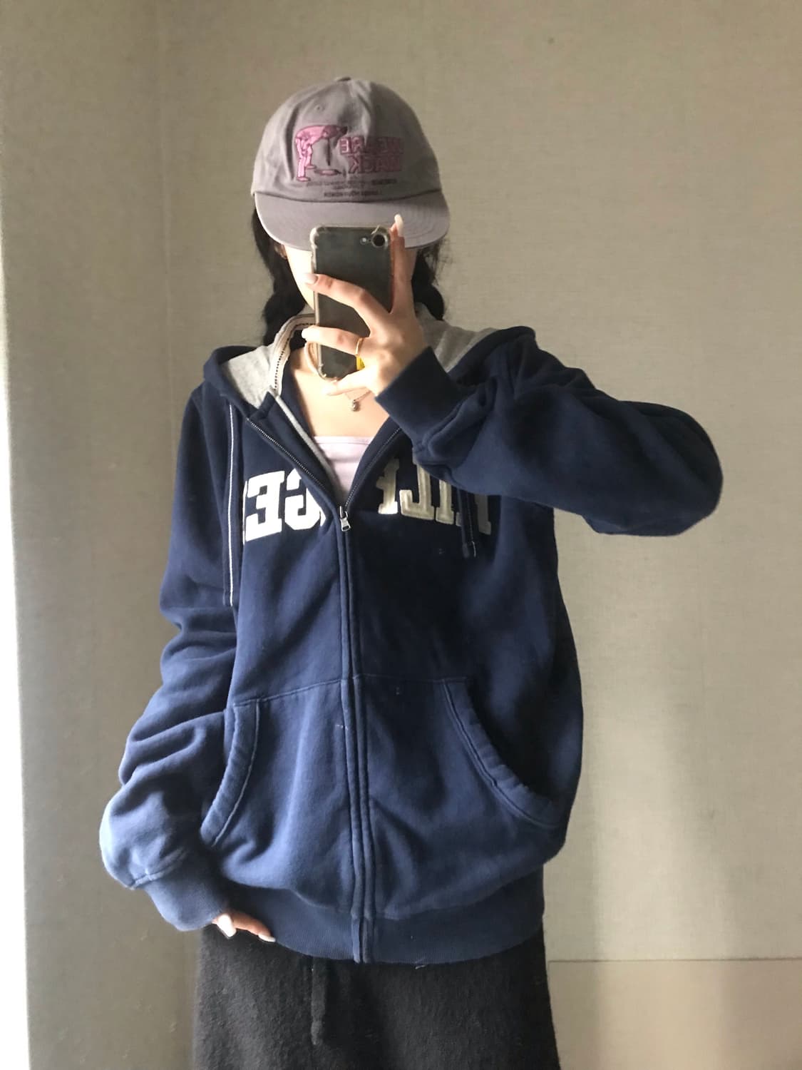 타미힐피거 네이비 후드집업 상품이미지3