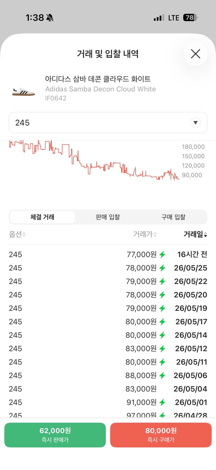 아디다스 삼바 데콘 클라우드 화이트 [245] 상품이미지6