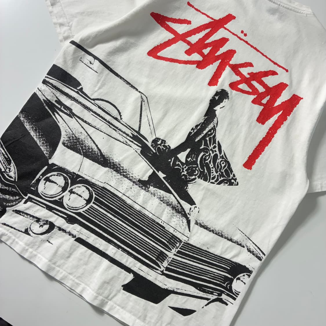 Stussy  스투시 비트 크레이지 화이트 반팔티셔츠  상품이미지3