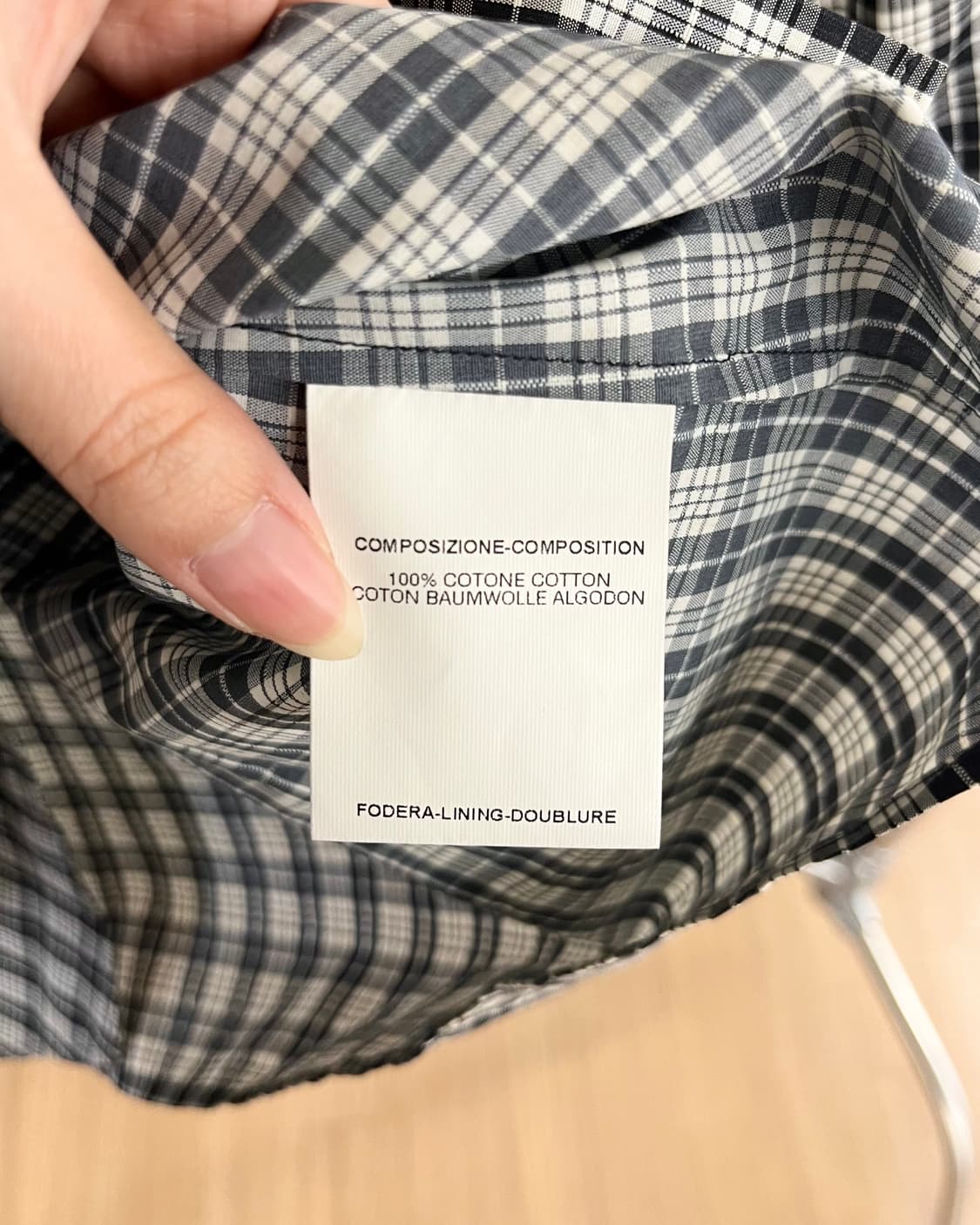 입생로랑 블랙 앤 화이트 체커드 셔츠 상품이미지8