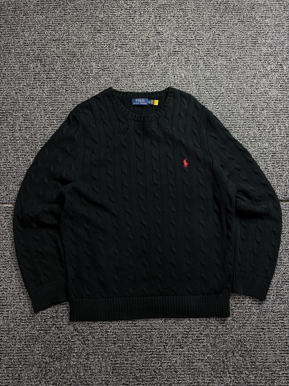 폴로 랄프로렌 신형 포니 케이블 스웨터 블랙 1908 상품이미지2