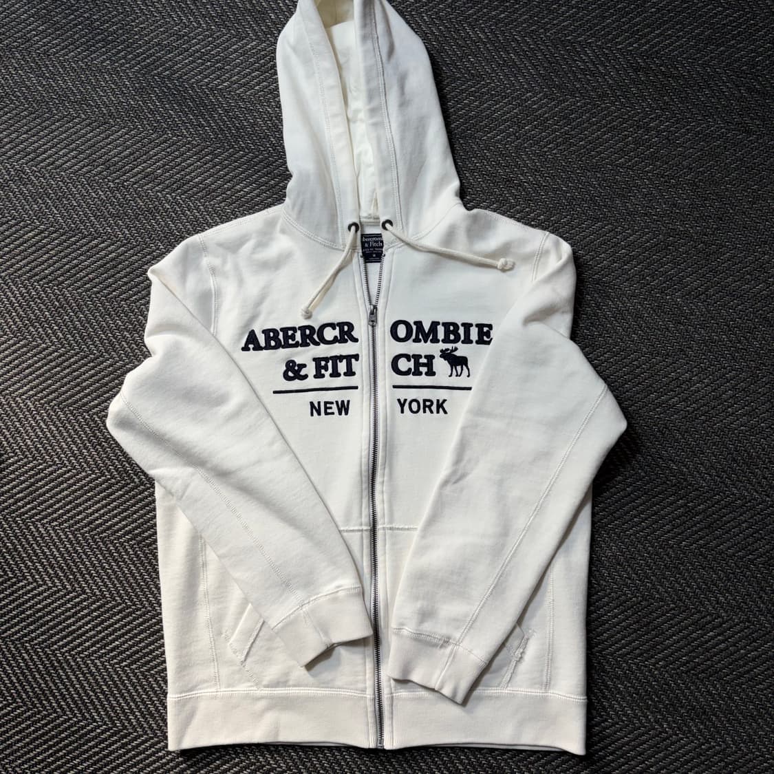 아베크롬비 울프죠 아이보리 기모 후드집업(M) 상품이미지1