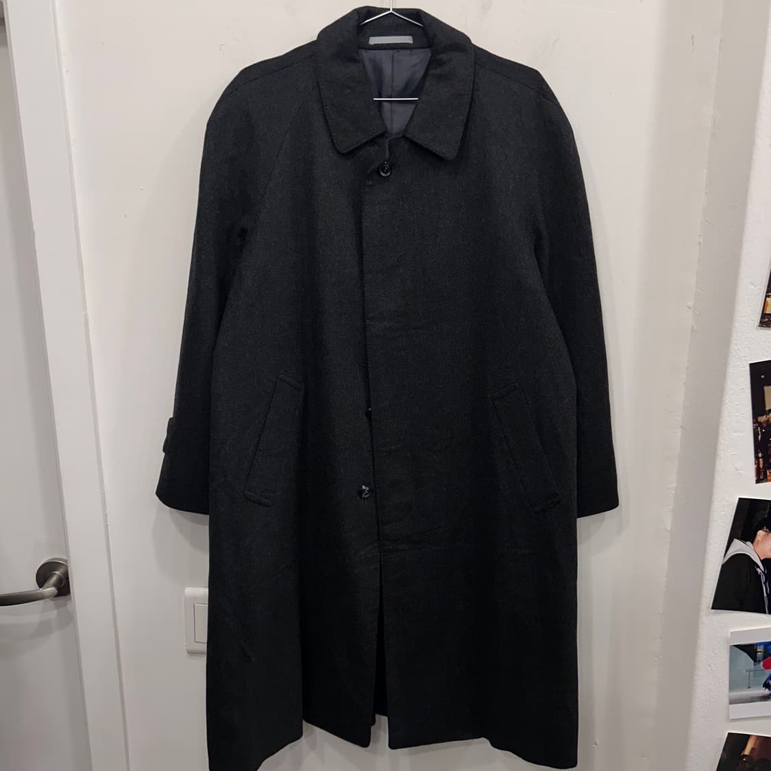 란셀 퓨어 케시미어 100 히든버튼 롱코트 상품이미지2