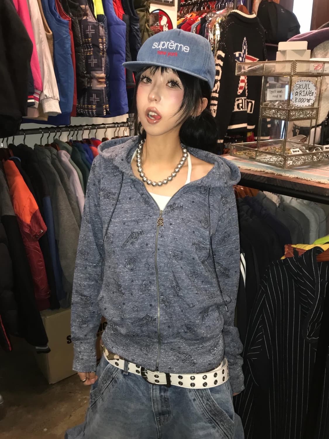 Hysteric Glamour Fxxk Bear Hood Zip-Up 상품이미지2