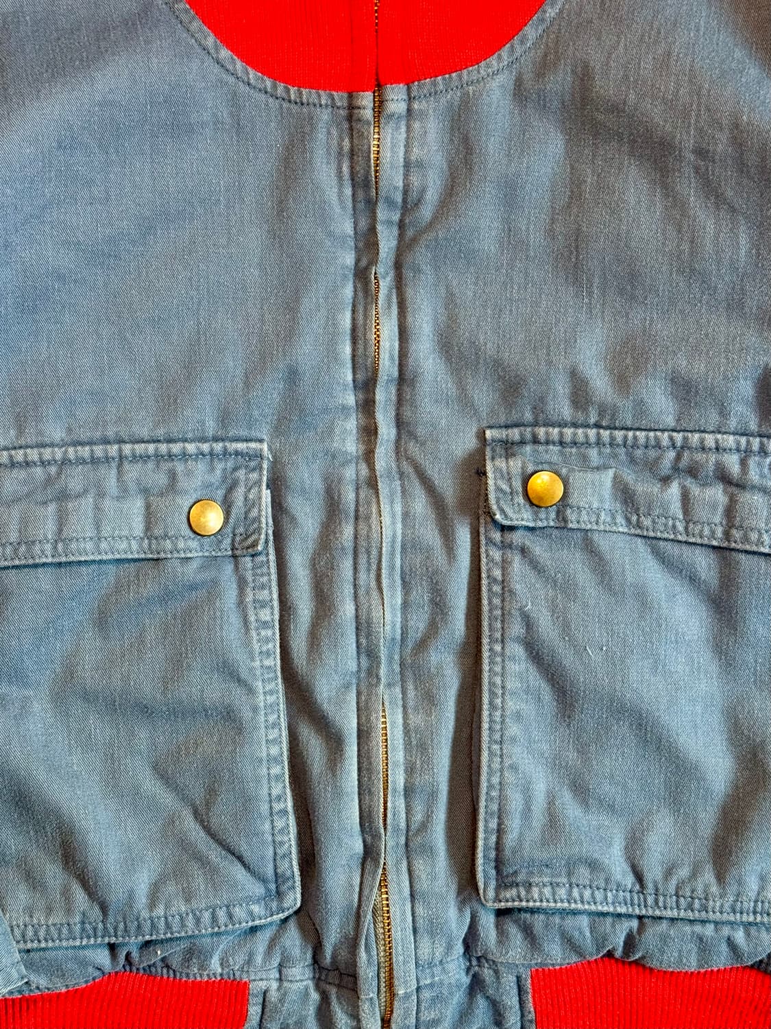 빈티지 BVD 봄버 블루종 자켓 상품이미지6