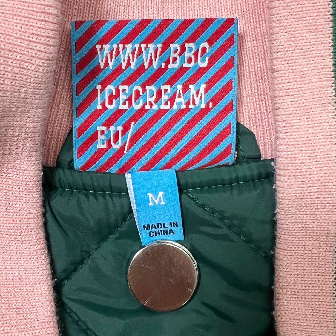 BBC 아이스크림 바시티 자켓 그린 (M) 상품이미지8