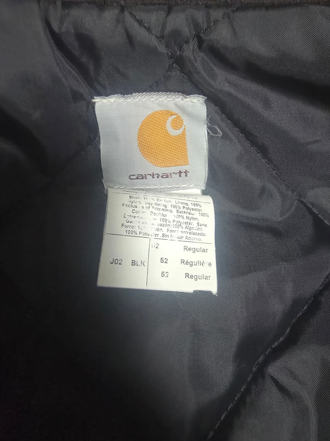 칼하트 j02 블랙 xl사이즈 판매합니다. 상품이미지4