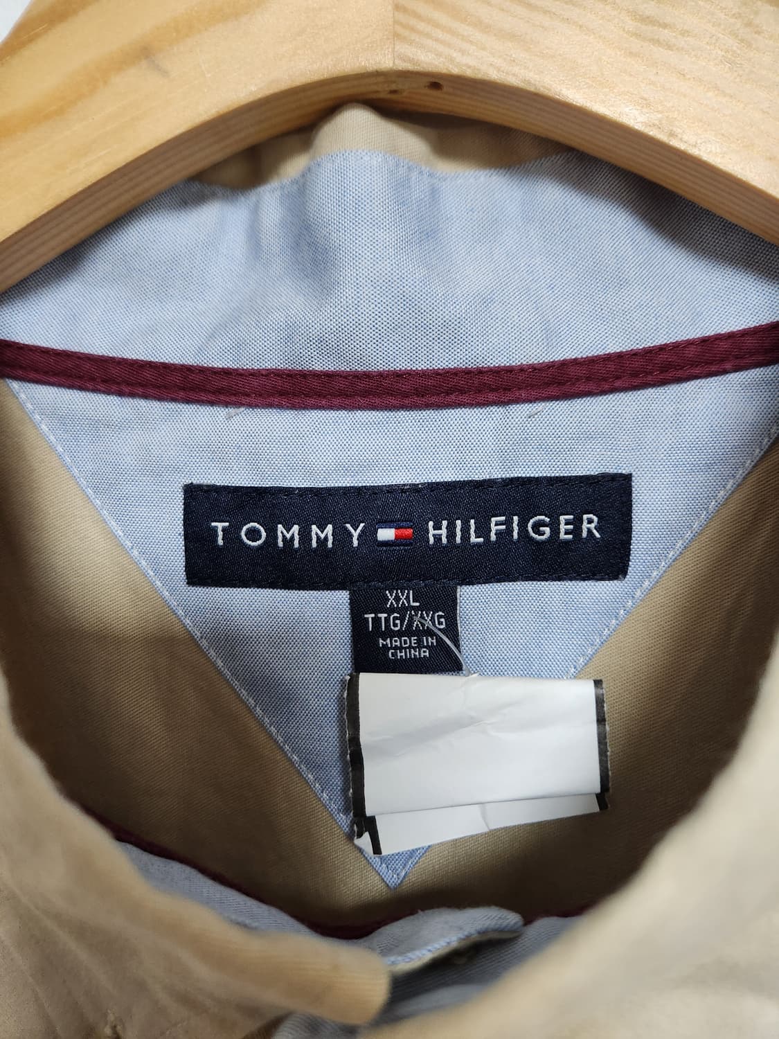 타미힐피거Tommy 베이지 코튼 셔츠 2XL - S122 상품이미지4