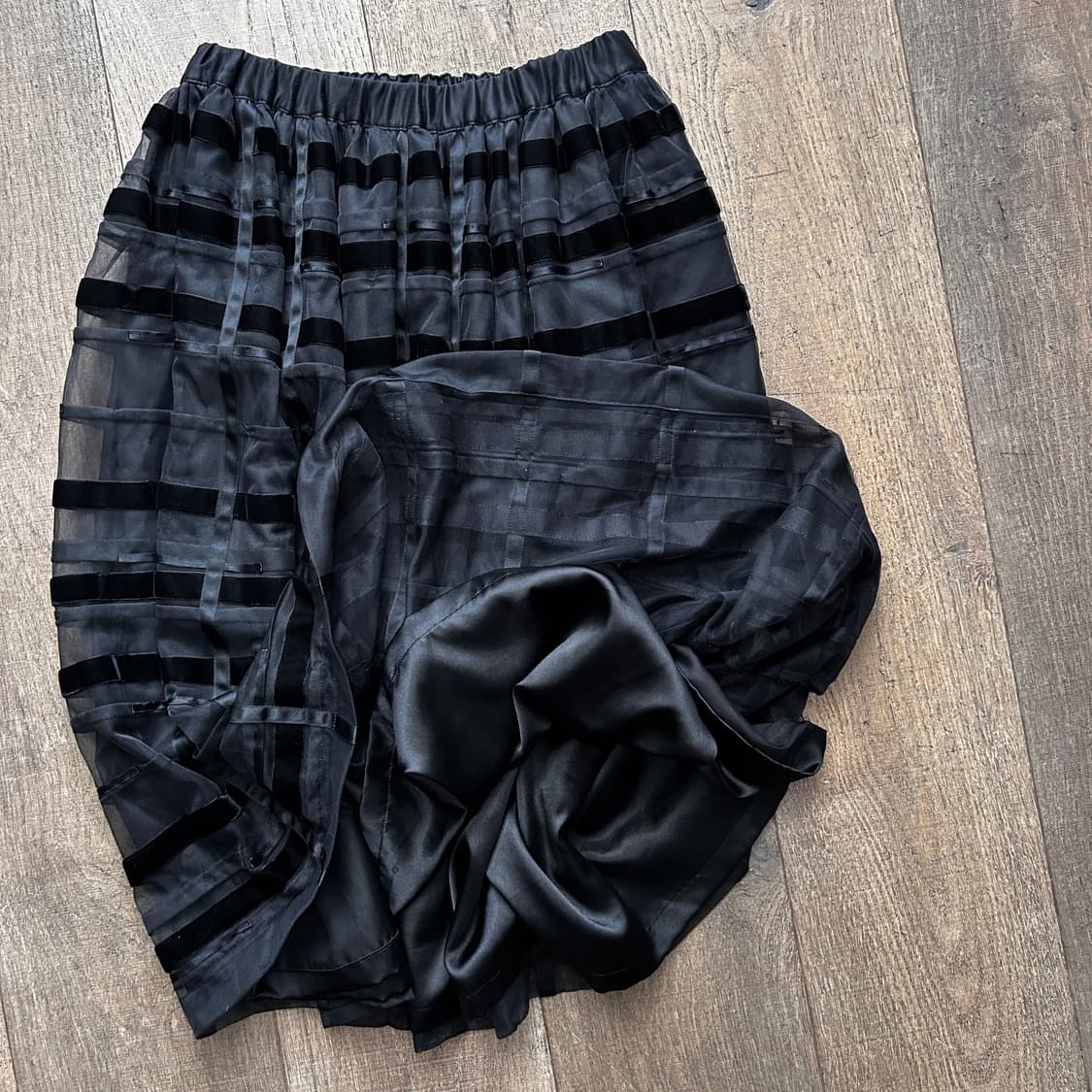 Mixed Line Patchwork Tulle Skirt 상품이미지8