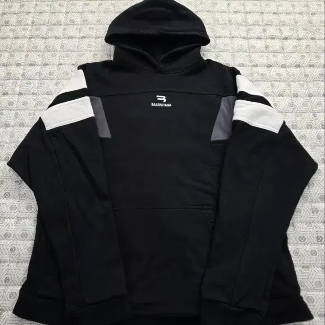 발렌시아가 로고 후드 티셔츠 100 상품이미지5