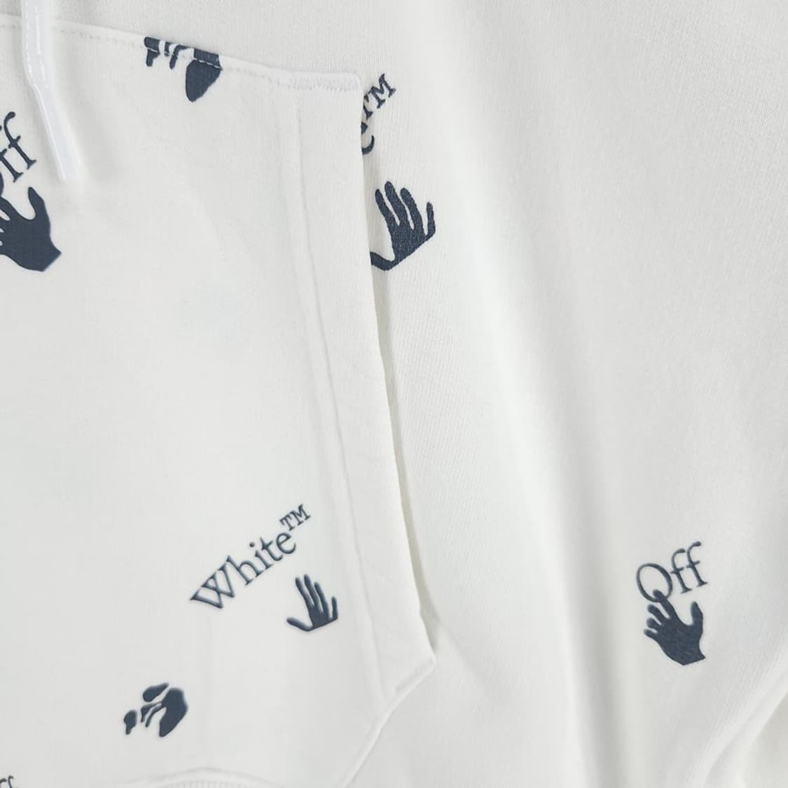 [남M]오프화이트 화이트 로고 후드티[Y62-158] 상품이미지5