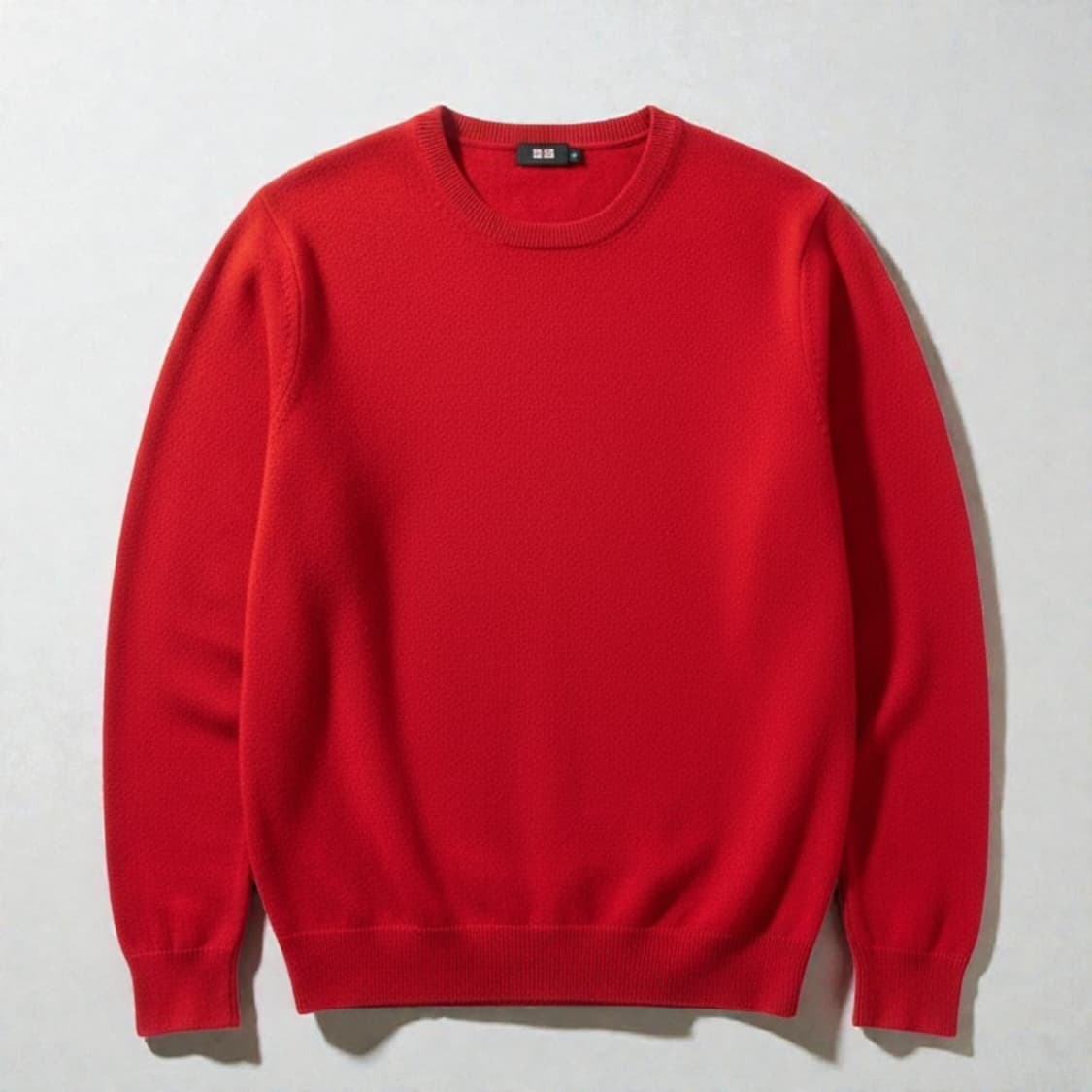 100)유니클로 캐시미어100% 니트 레드 상품이미지1