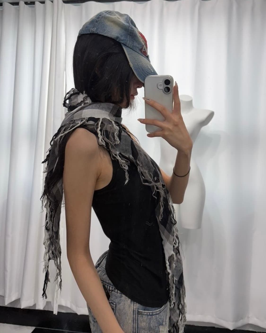 🎸블랙&그레이 스카프🎸 상품이미지2