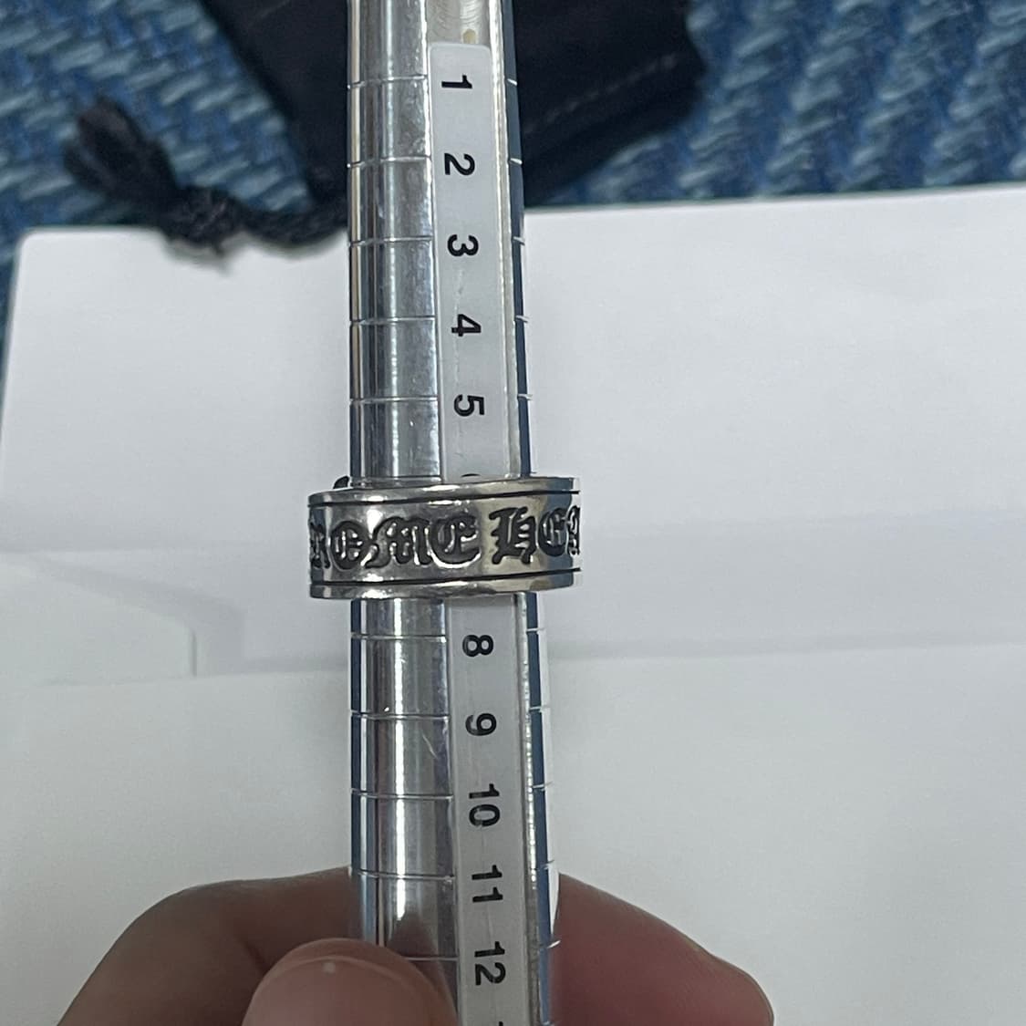 [6.5]크롬하츠 스크롤라벨링 말발굽링 L 상품이미지7