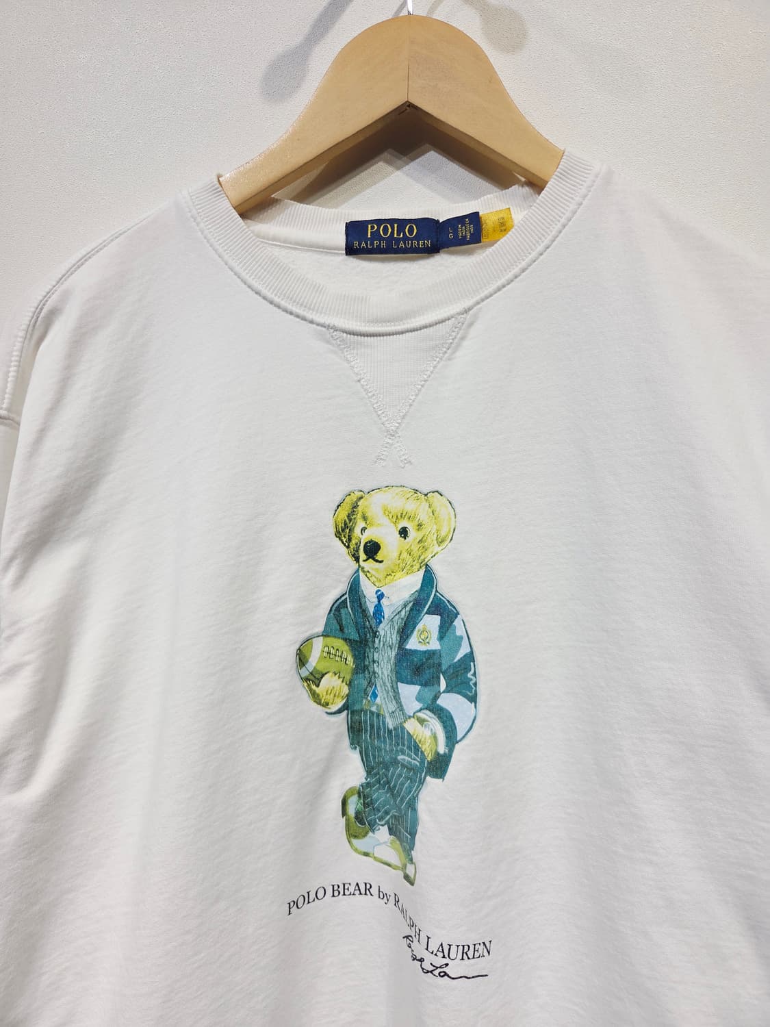 폴로 랄프로렌 신형 폴로베어 맨투맨 화이트_L 상품이미지3