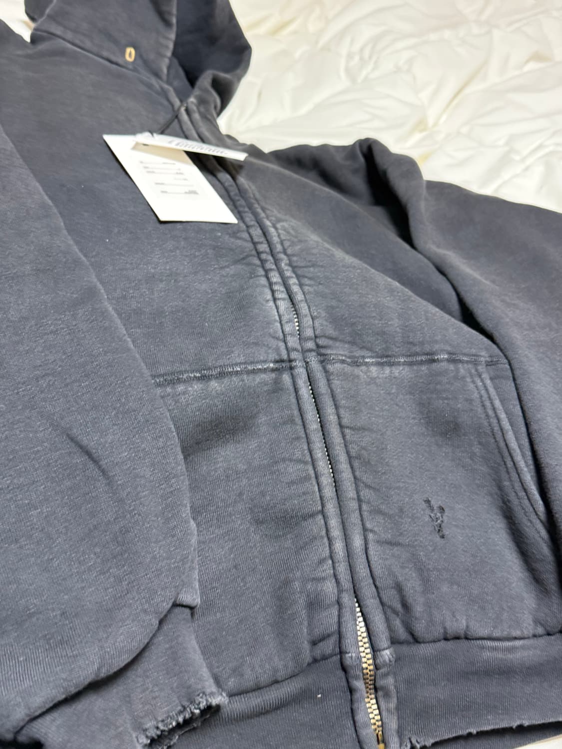 [2]아프레쎄 25 빈티지 후드 집업 블랙 상품이미지5