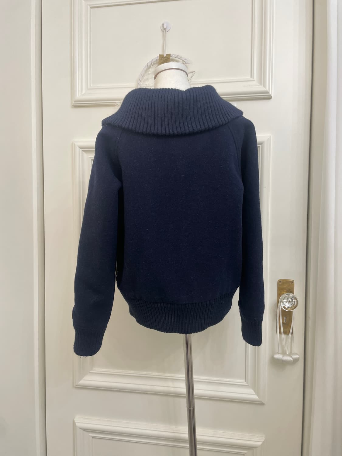 EARTH navy knit collar coat jacket 상품이미지3