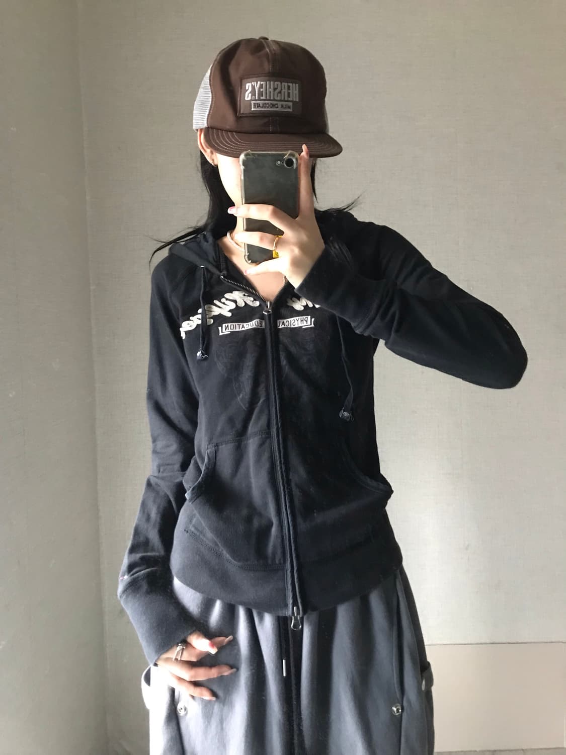 타미힐피거 블랙 슬림핏 후드집업 상품이미지3