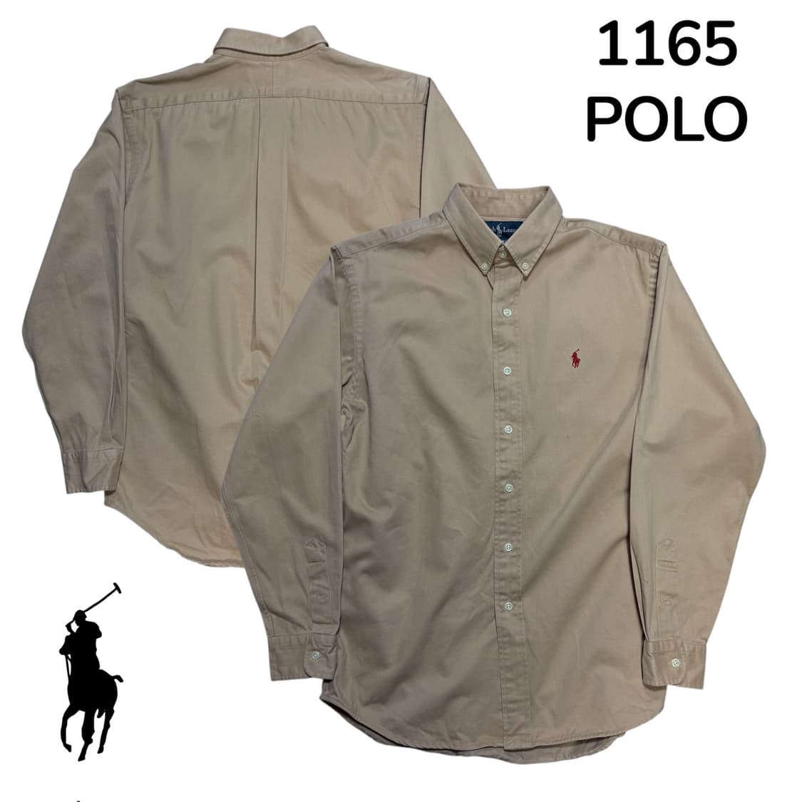 폴로 레드 포니 커스텀핏 베이지 신형 셔츠 M 상품이미지1