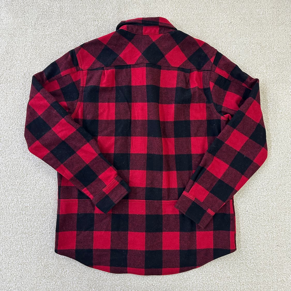 L 나이키 블랙 레드 체크 셔츠 0320D 상품이미지5