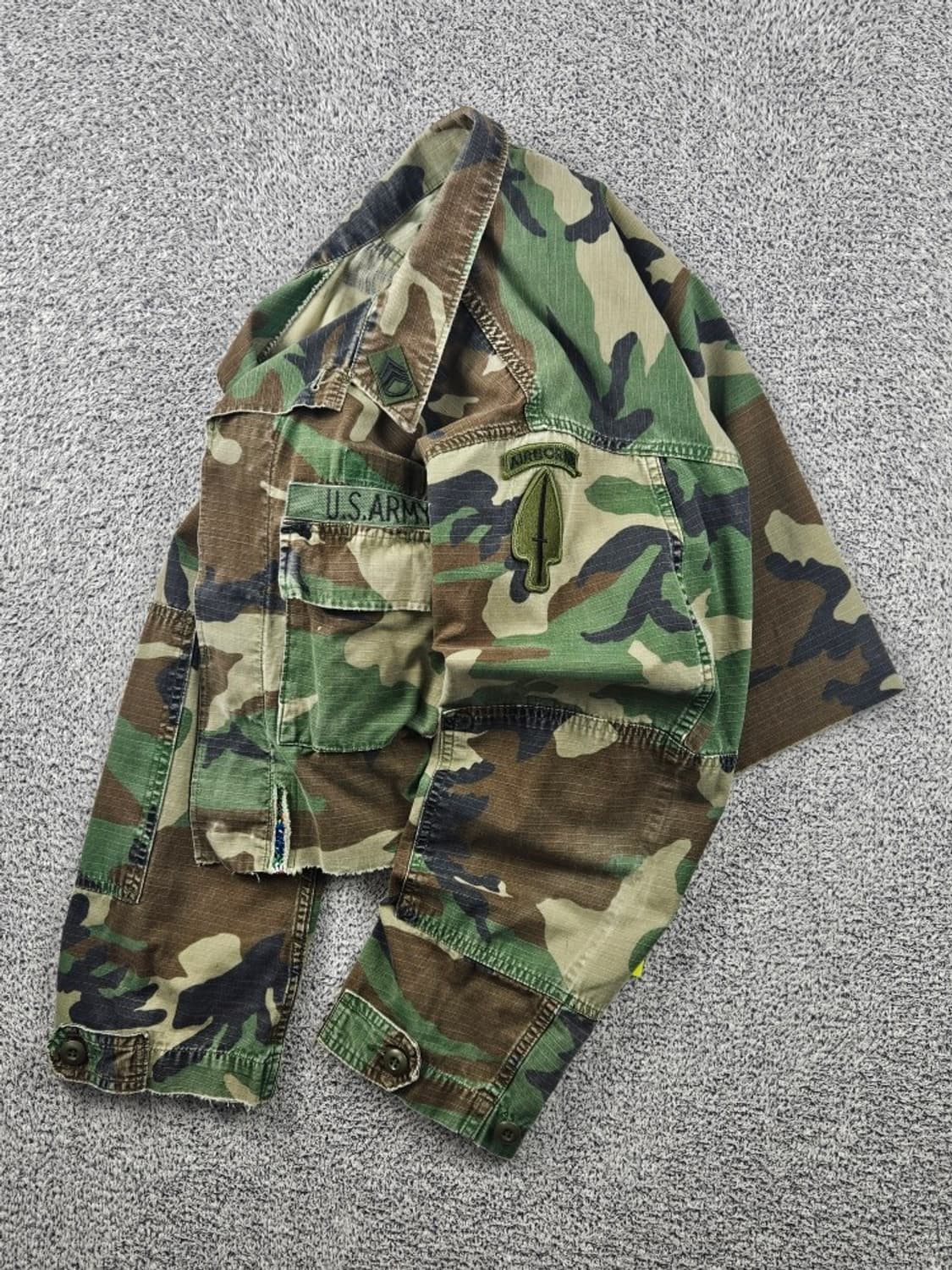 US ARMY 크롭 커스텀 컴뱃 필드 셔츠 ( L추정 ) / 11623 상품이미지3