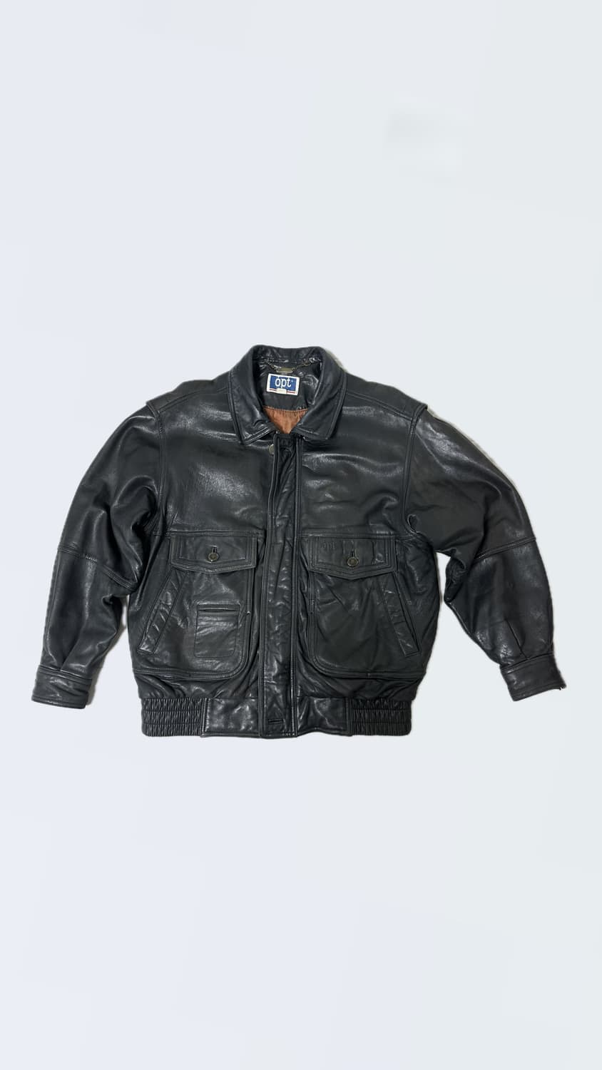 opt 양가죽 레더 자켓 블랙 상품이미지1