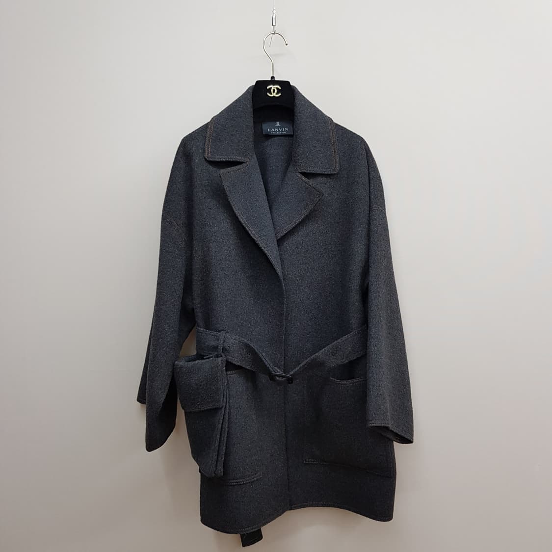 한섬 랑방 캐시미어 블렌드 벨티드 코트 82-94-160사이즈 상품이미지1