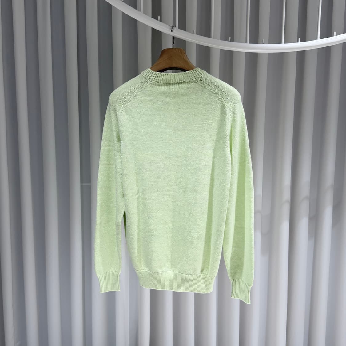 (S/50) / 로로피아나 실크 코튼 풀오버 니트 라임 상품이미지6