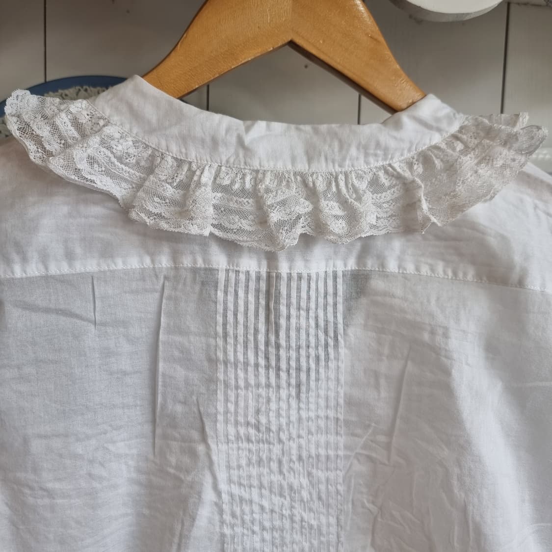 핑크하우스(PINK HOUSE) 화이트 레이스 러플 블라우스 상품이미지9