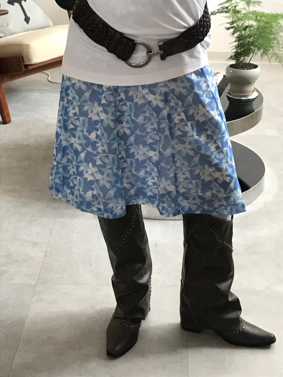vintage pattern skirt 상품이미지1