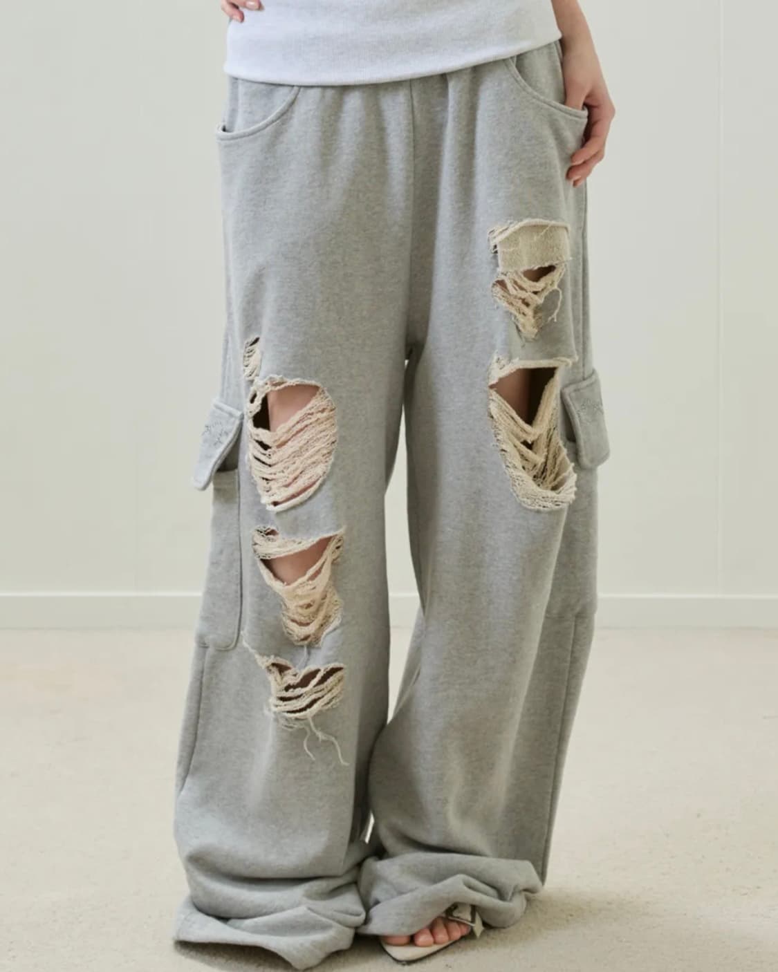 러브이즈트루 EL DAMAGE COLORING TRAINING PANTS 상품이미지1