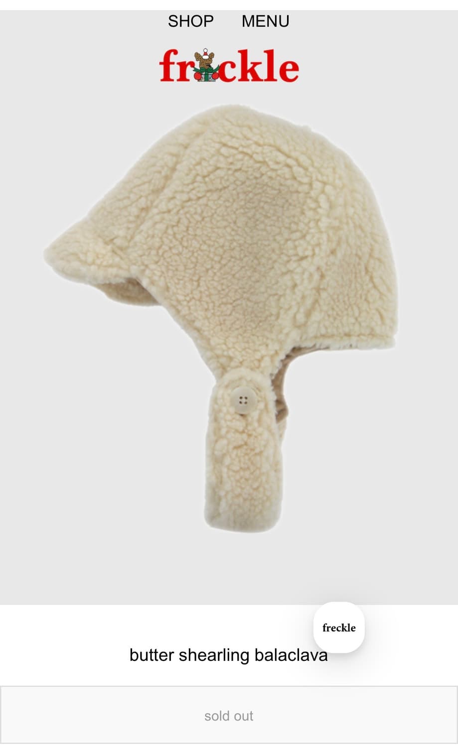 Freckle butter shearing balaclava 상품이미지3