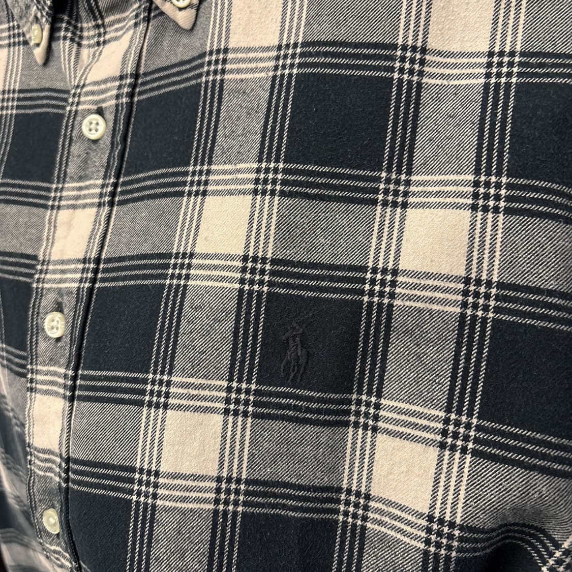 90s 폴로 랄프로렌 블레이크 루즈핏 코튼 플란넬 체크셔츠 N755 상품이미지5