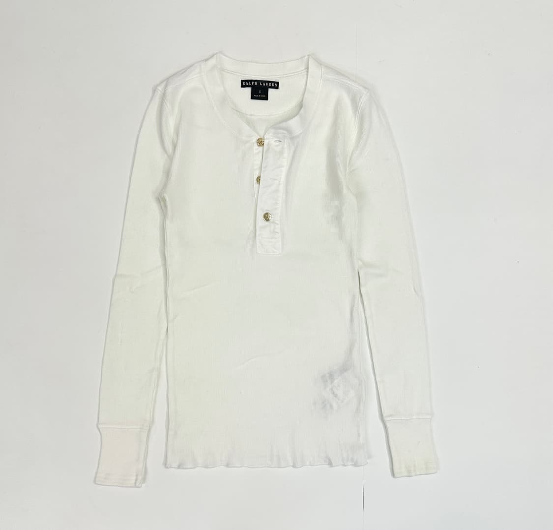 폴로 오라리 Ribbed knit 레이어드 니트 헨리넥 슬림핏 상품이미지2