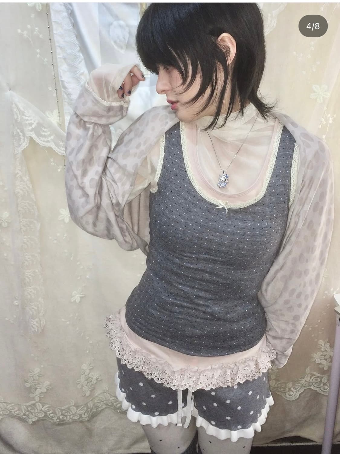 pink leopard bolero 상품이미지2