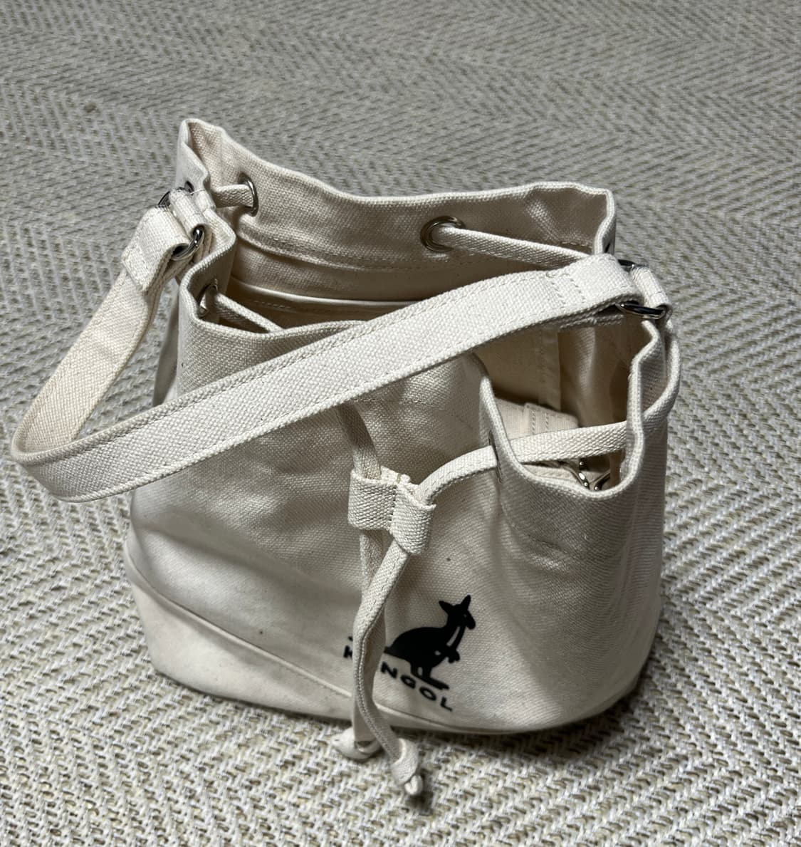 캉골 아이보리 캔버스 버킷백 핸드백 크로스백  상품이미지2