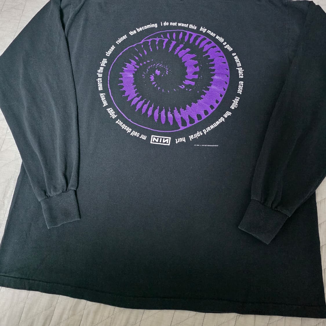 [XL] 90s 나인인치네일스 DOWNWARD 빈티지 밴드티 롱슬리브 상품이미지2