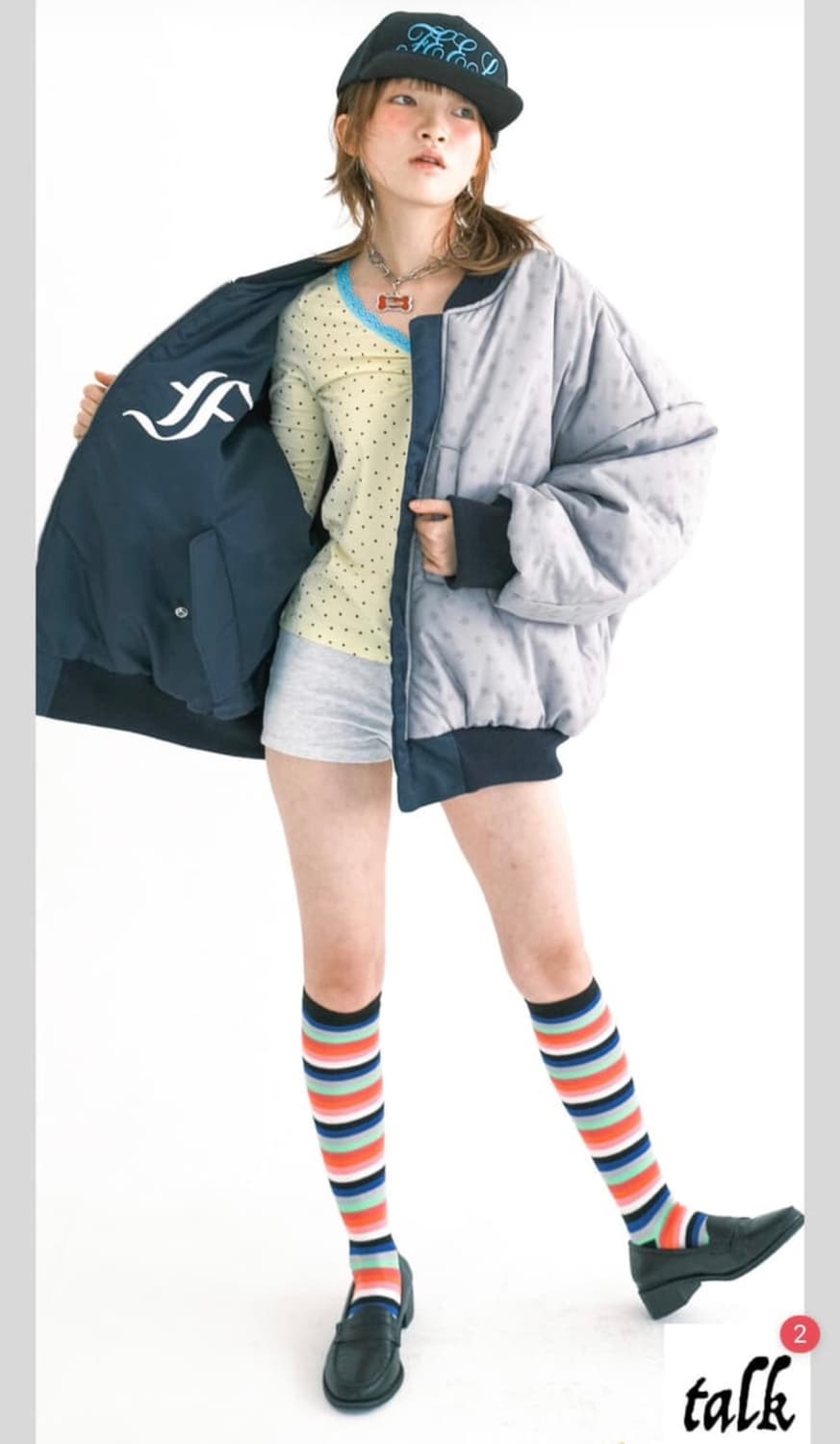 샵페어리 봄버 자켓 네이비 상품이미지1