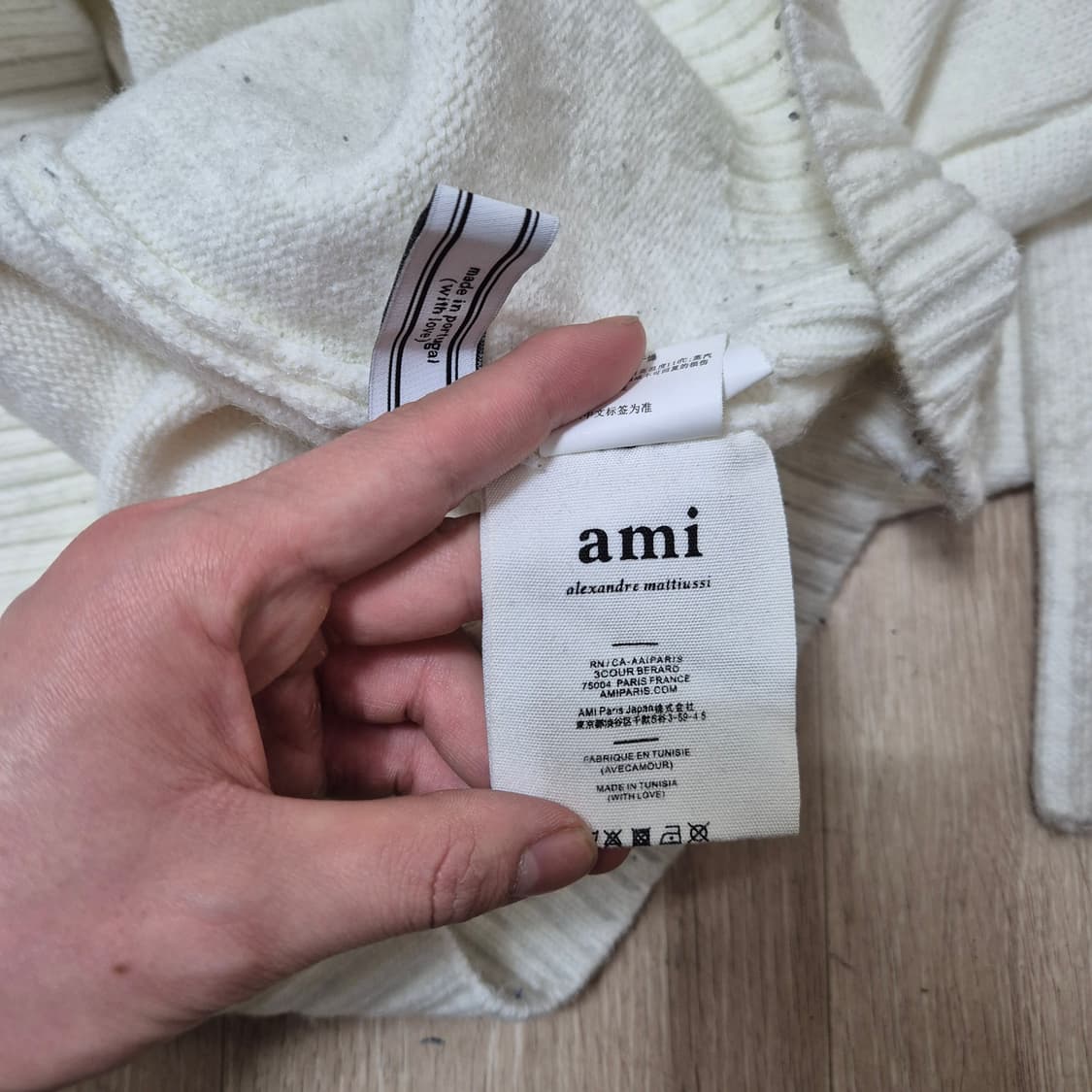 아미 빅하트 로고 터틀넥 목폴라 니트 L(100) 상품이미지8