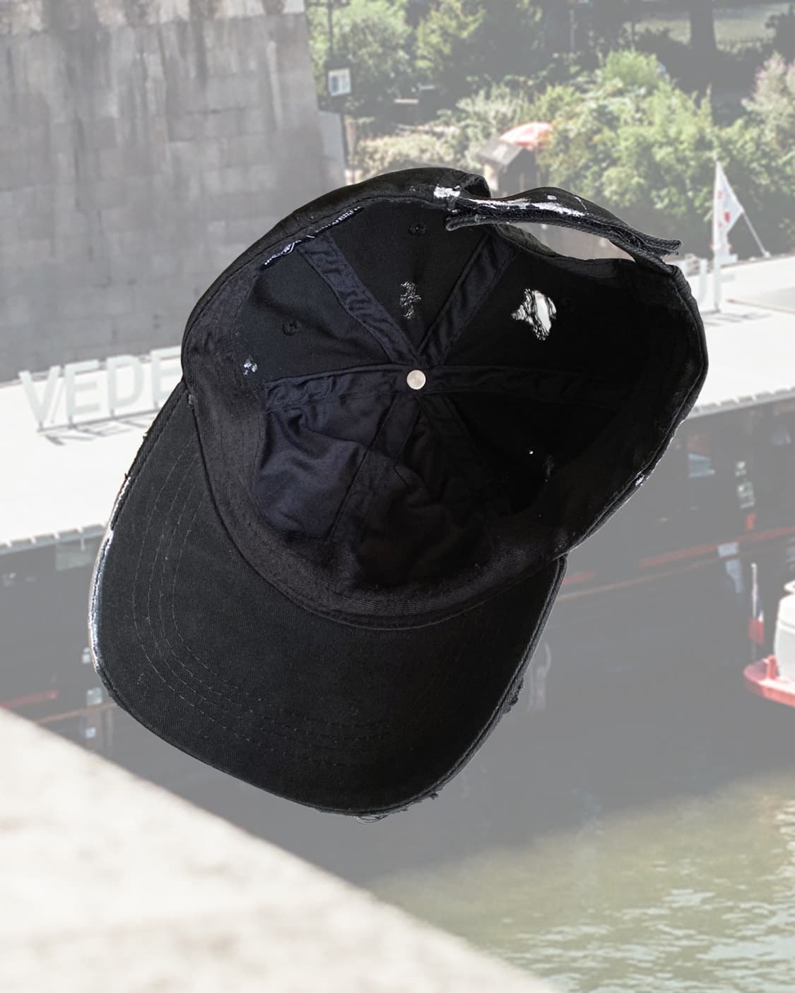 하드락카페 디스트로이드 페인팅 빈티지 볼캡 모자 상품이미지8