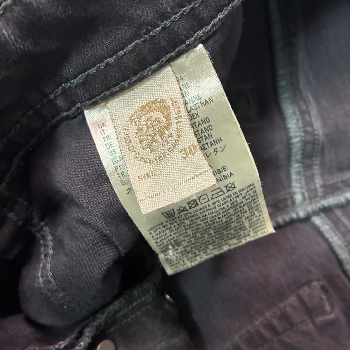 정품 큐얼 디젤 블랙 슬림진 상품이미지5