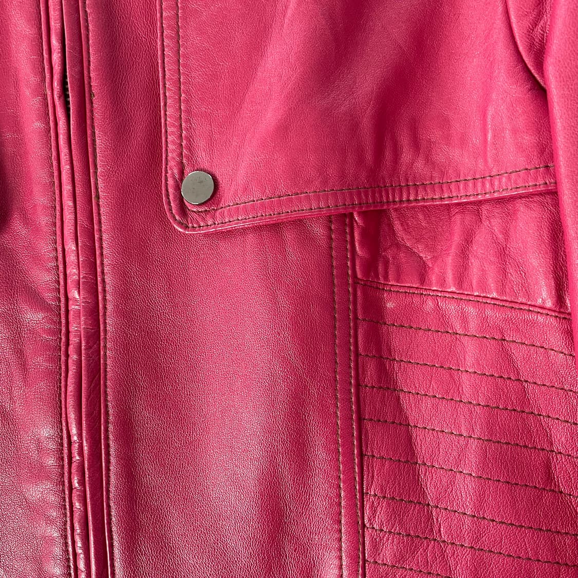 핑크 레더 자켓 상품이미지3