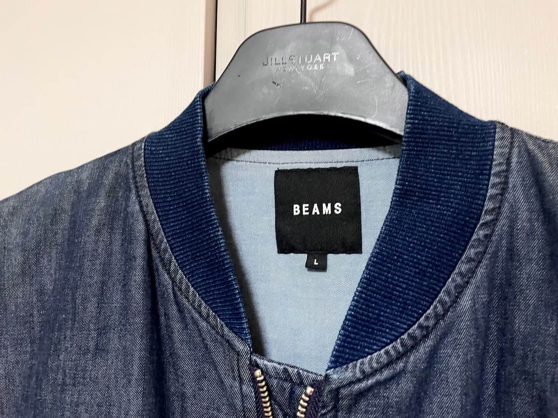 Beams 빔즈 데님 봄버 자켓 L 상품이미지3