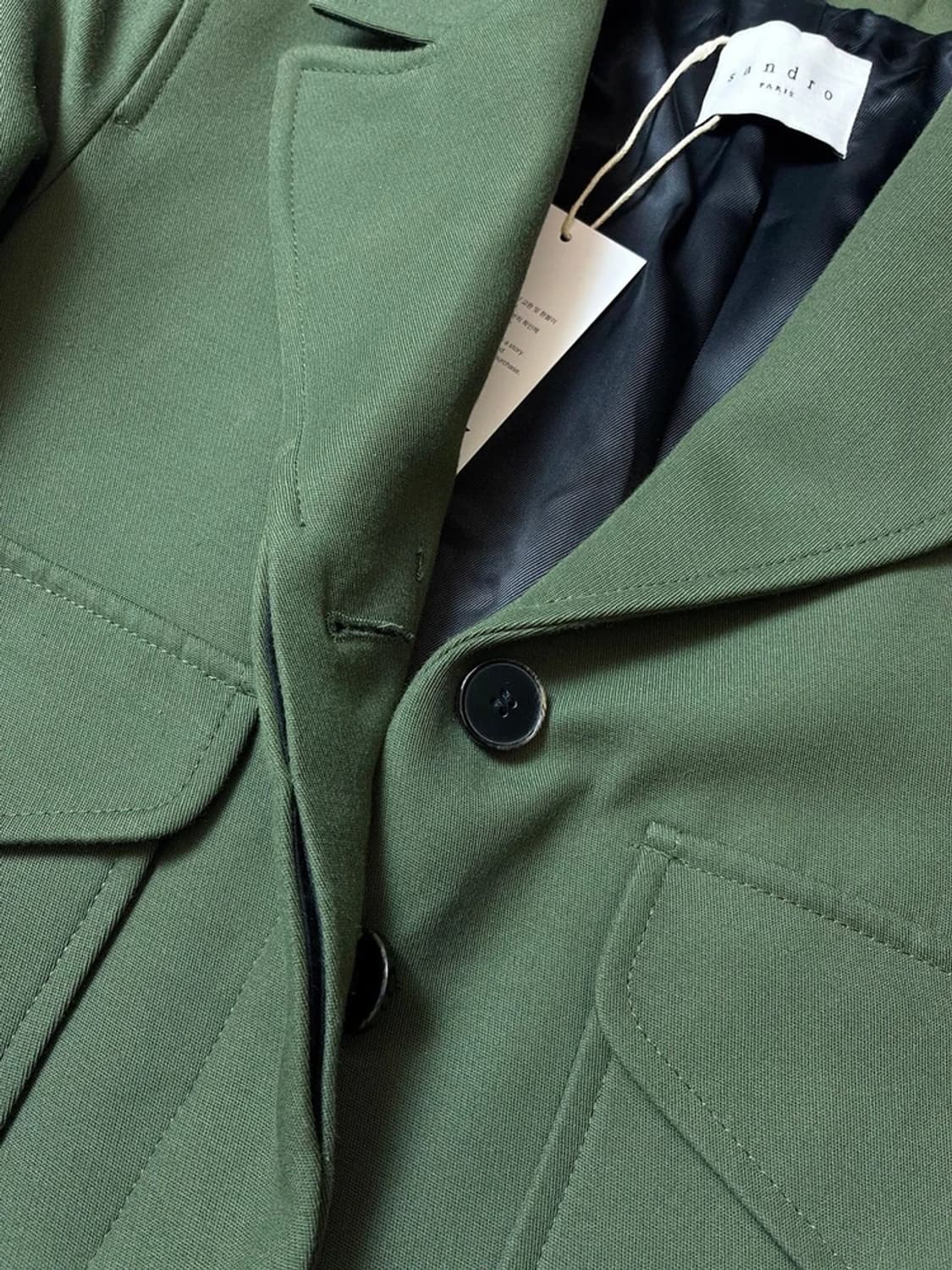 산드로 SANDRO 우먼스 코튼 혼방 크롭 자켓 PN8341 상품이미지3