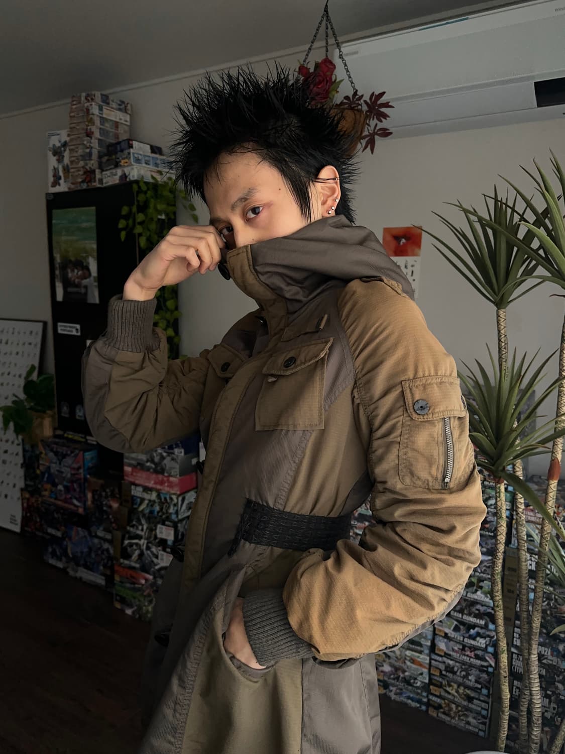 Diesel 디테일 롱 플라이트 자켓 상품이미지1