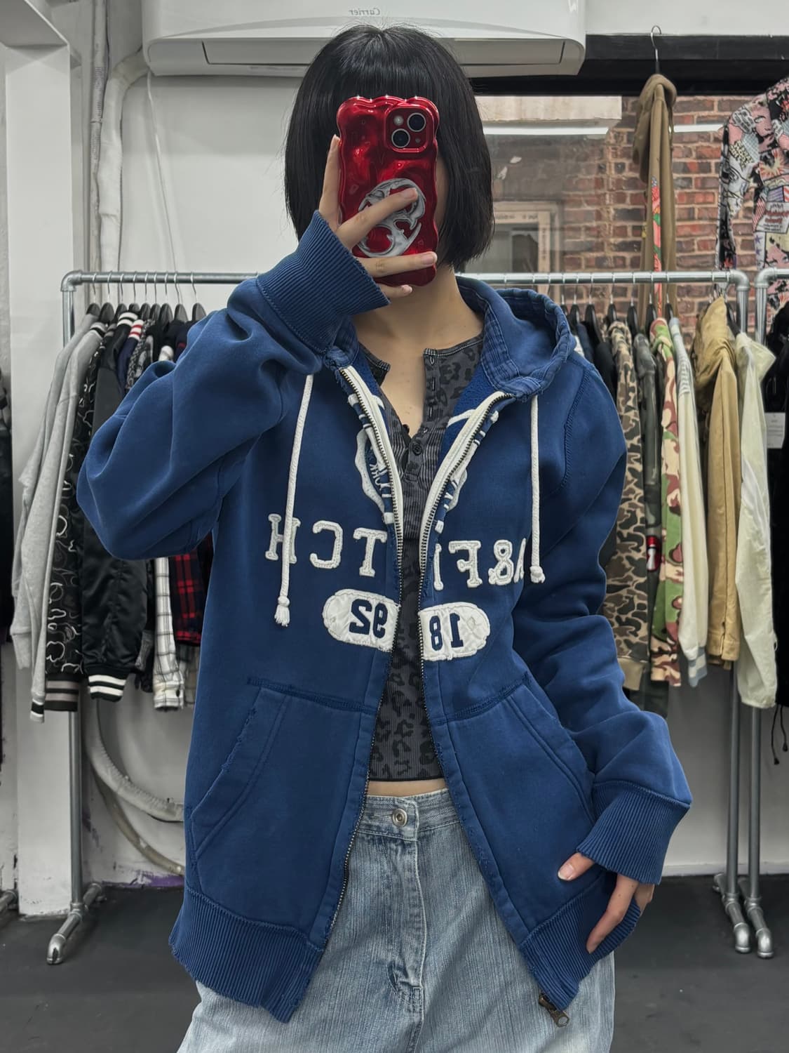 아베크롬비 블루 후드집업 상품이미지1