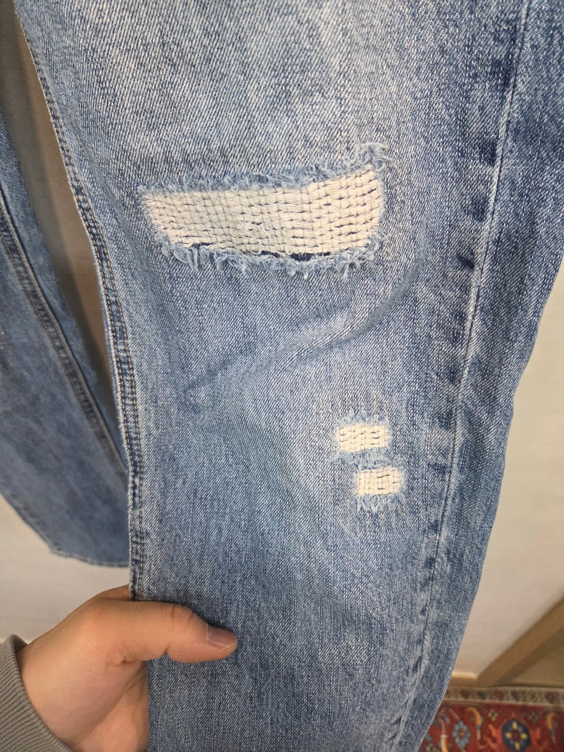 에비수 데미지 데님팬츠 30 상품이미지9