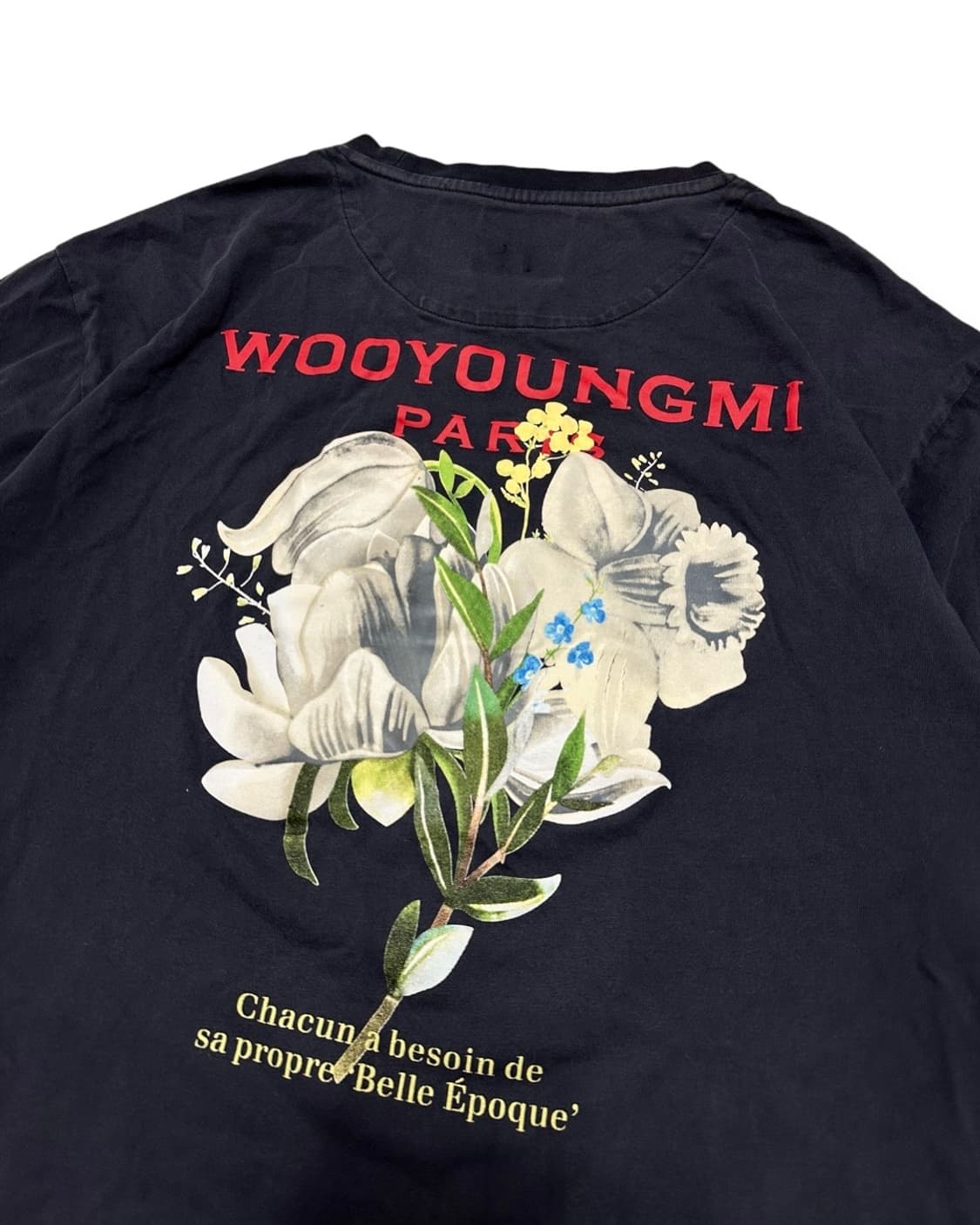 우영미 22s 플라워 네이비 반팔 티셔츠 상품이미지2