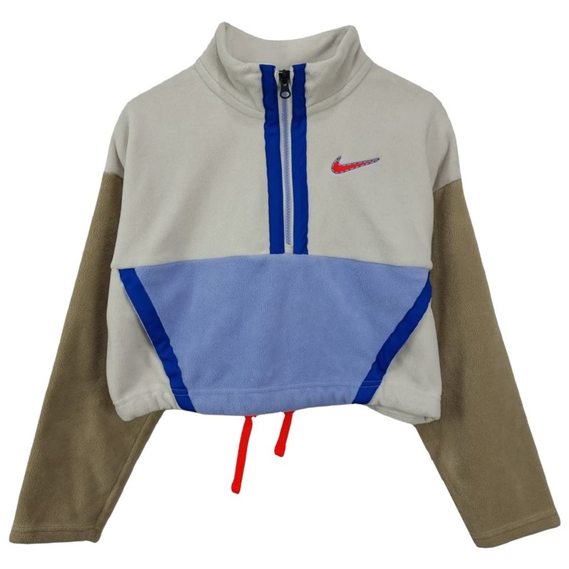 [나이키](새상품) 스우시 자수 플리스 하프집업 크롭 맨투맨 M16443 상품이미지2