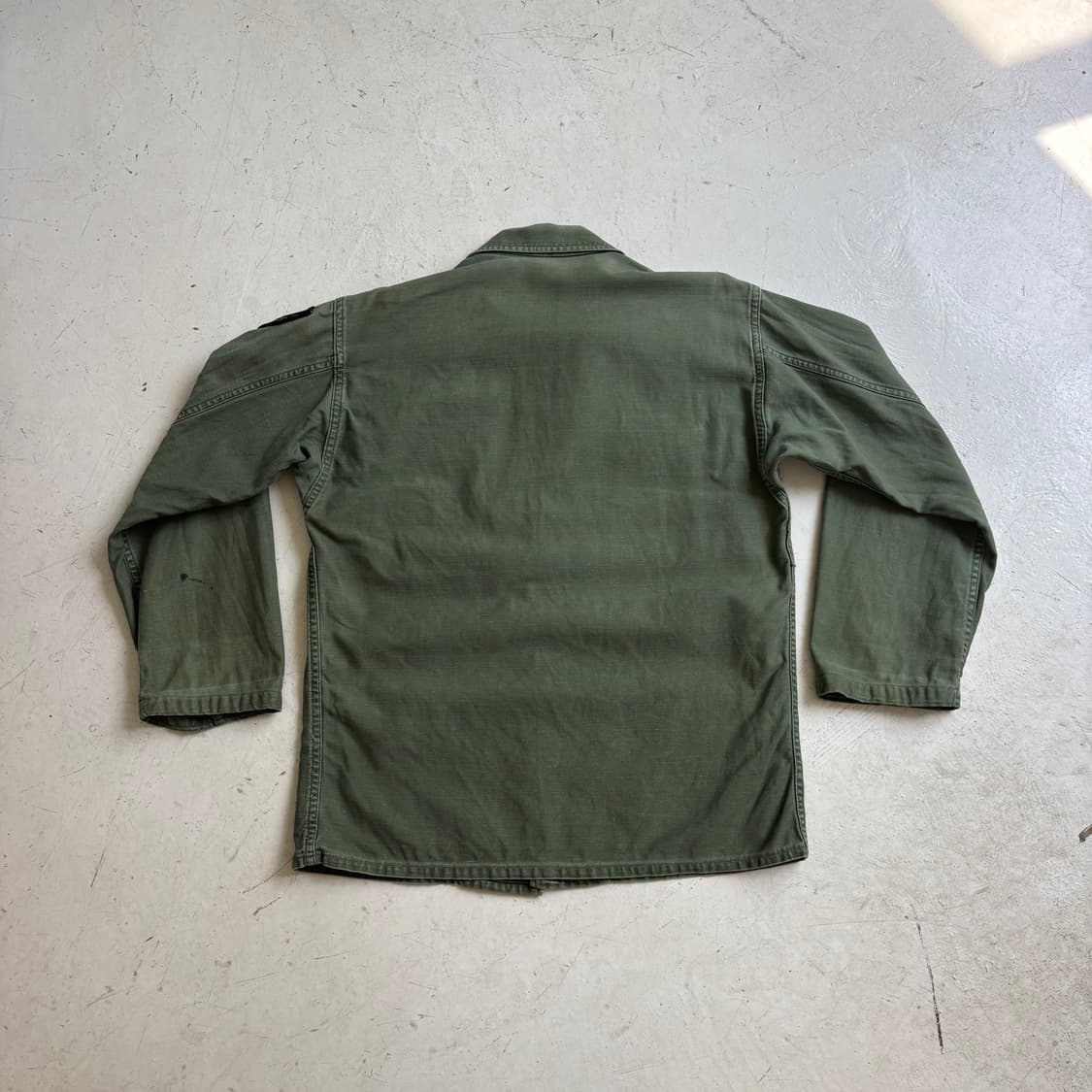 70s U.S. ARMY OG 107 유틸리티 셔츠 M 상품이미지7